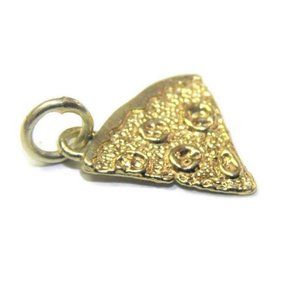 Slice of Pizza Pendant Charm 14k Yellow Gold!!
